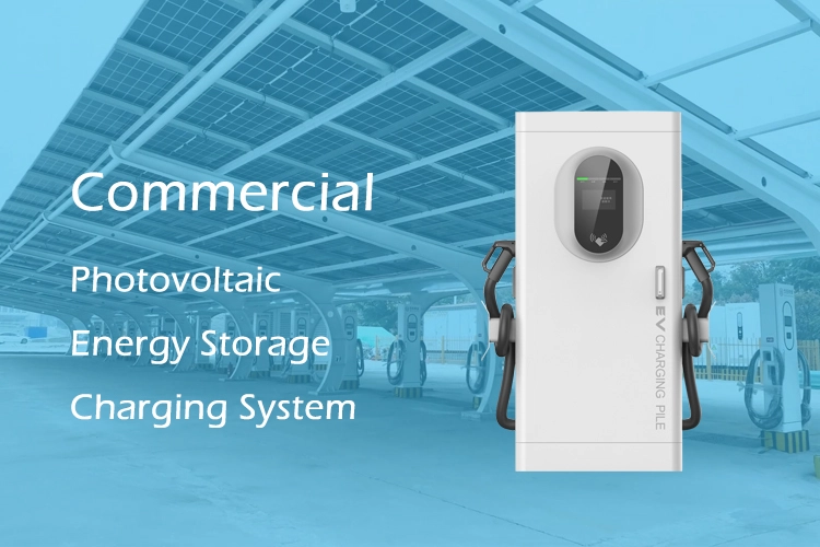 Commercial solar-powered EV charging pile with photovoltaic energy storage system.