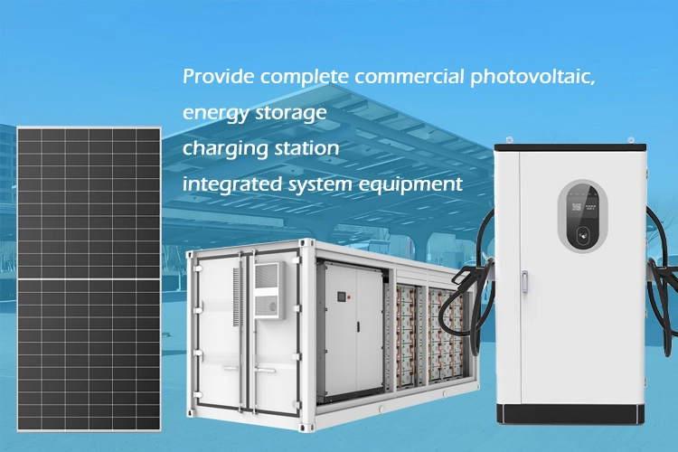Complete commercial photovoltaic energy storage and EV charging station system.