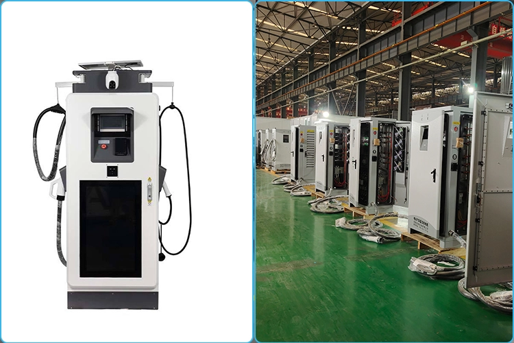 Dual port EV charger for businesses, offering fast and reliable charging for electric vehicles.