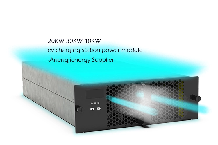 High-efficiency EV charging power module for DC fast chargers, available in 20kW, 30kW, and 40kW.