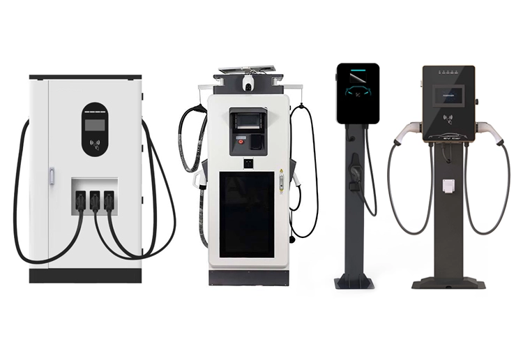 Hotel floor standing EV chargers with multi-port design for commercial and hospitality charging