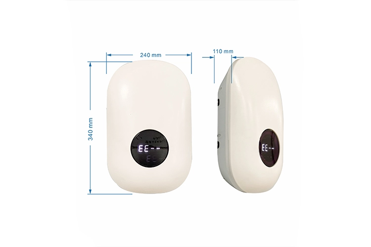 Level 2 electric vehicle charging station with clear display, suitable for both home and commercial use.