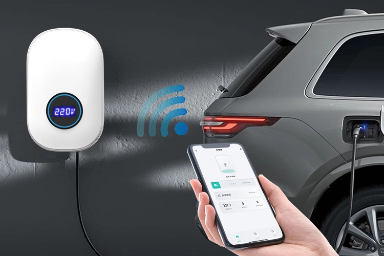 Level 2 EV charging stations for public and commercial use, offering fast charging for electric vehicles.