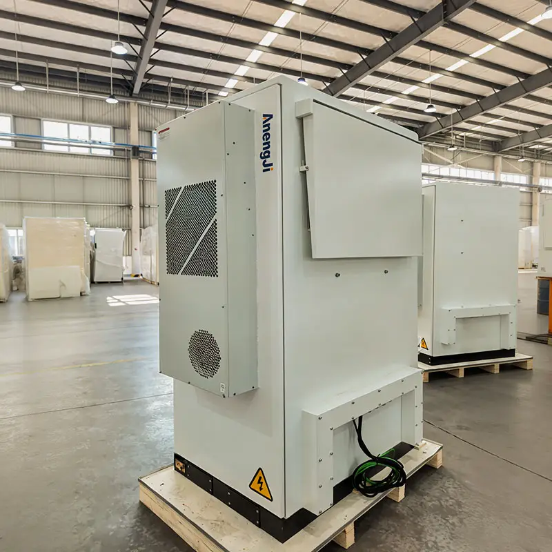100kWh air-cooled hybrid ESS cabinet for commercial energy storage and solar battery backup systems in factory