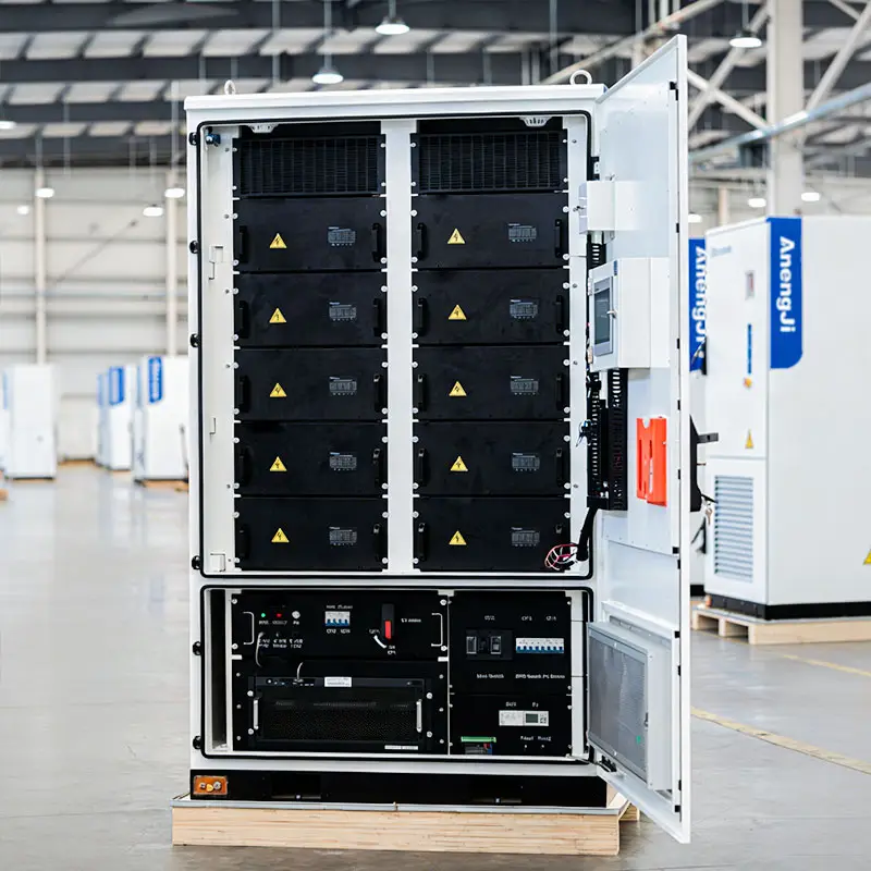 internal battery layout of 241kWh ESS cabinet with air cooling system for commercial and industrial energy storage applications