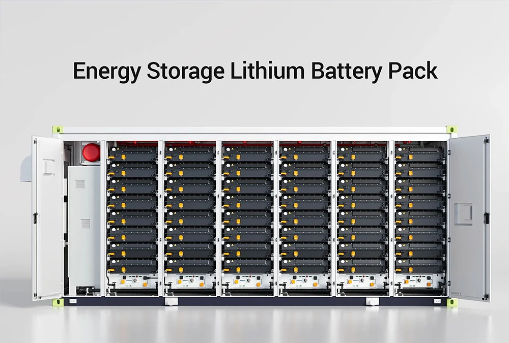 Lithium battery pack layout inside a battery energy storage cabinet