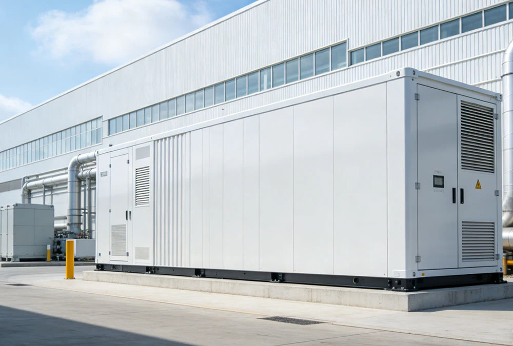 Anengji 261kWh liquid-cooled commercial and industrial battery storage system installed at a smart factory.