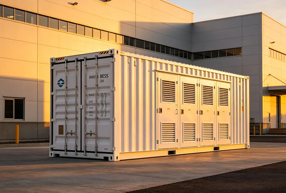 AnengJi industrial liquid-cooled battery storage system illustrating high kWh capacity for factory peak shaving.