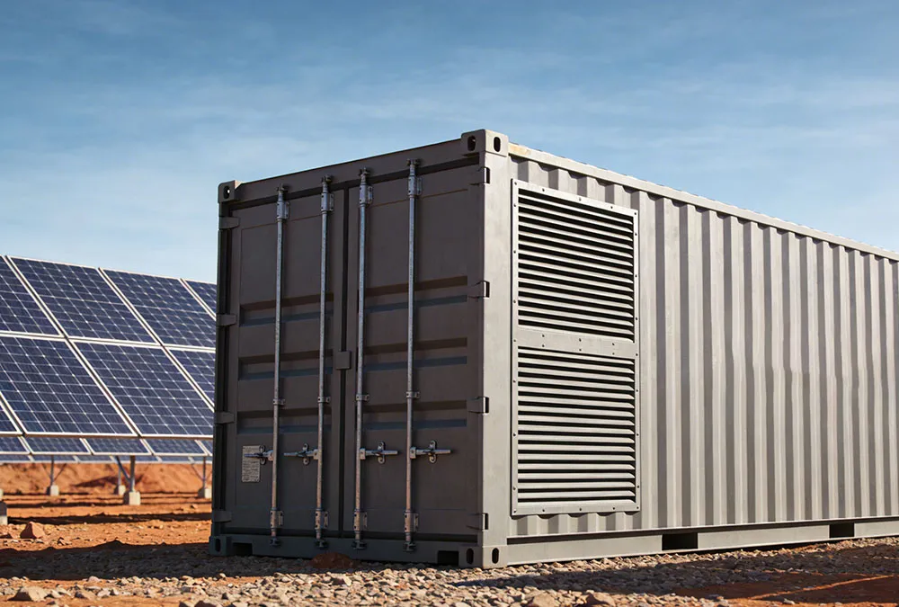 A rugged renewable energy storage system deployed in a remote microgrid to provide energy independence and reliable power.