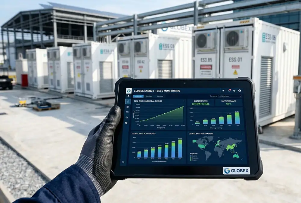 An EMS dashboard providing data on how commercial energy storage saves money on peak demand charges.
