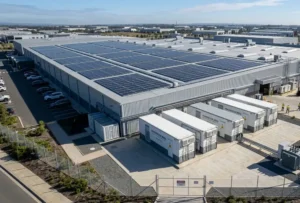 Completed commercial solar and battery storage installation demonstrating the efficiency of the turnkey project delivery method.
