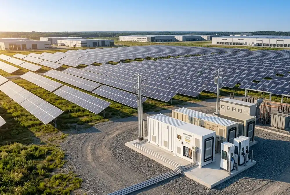 Large utility scale ground mounted solar farm optimized by a competitive Solar EPC Cost structure in Europe