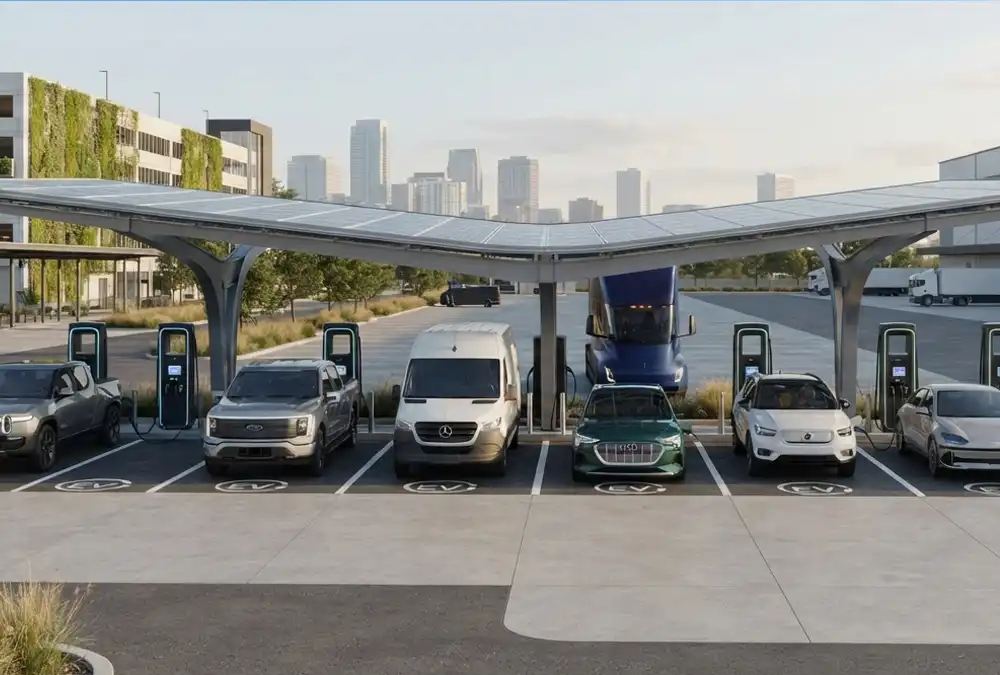 Commercial destination EV charging solutions for hotels and resorts featuring smart Level 2 AC chargers