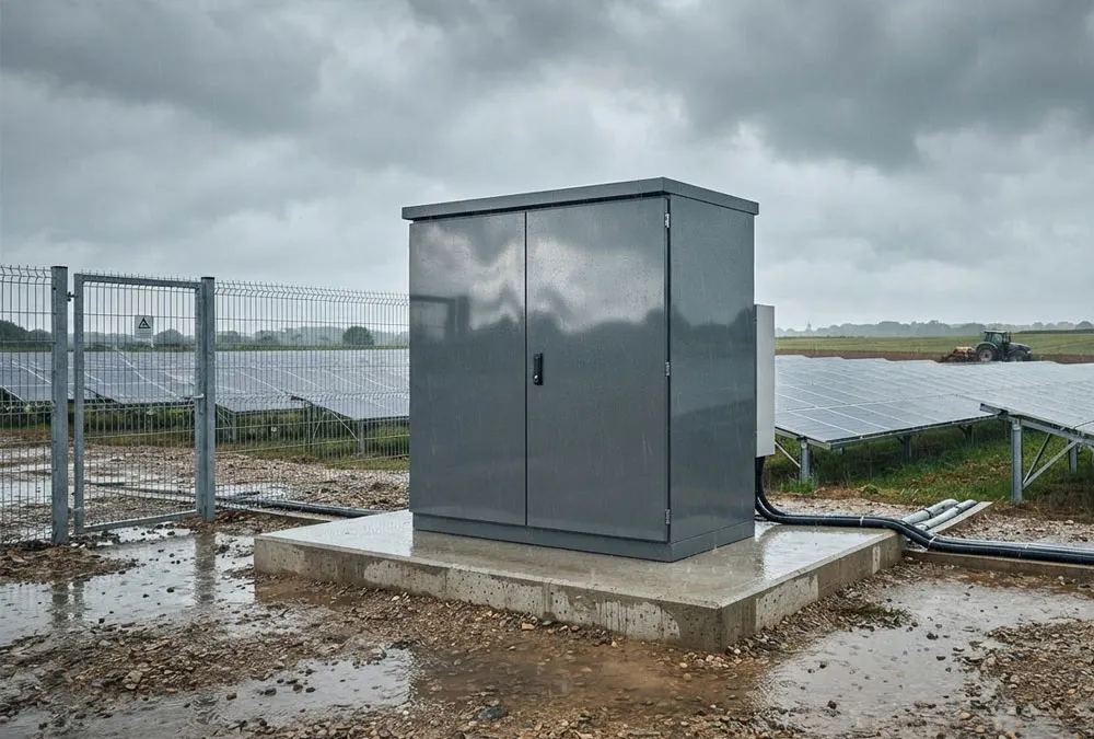 Large scale battery storage for solar farms deployed in an agricultural PV co-location project