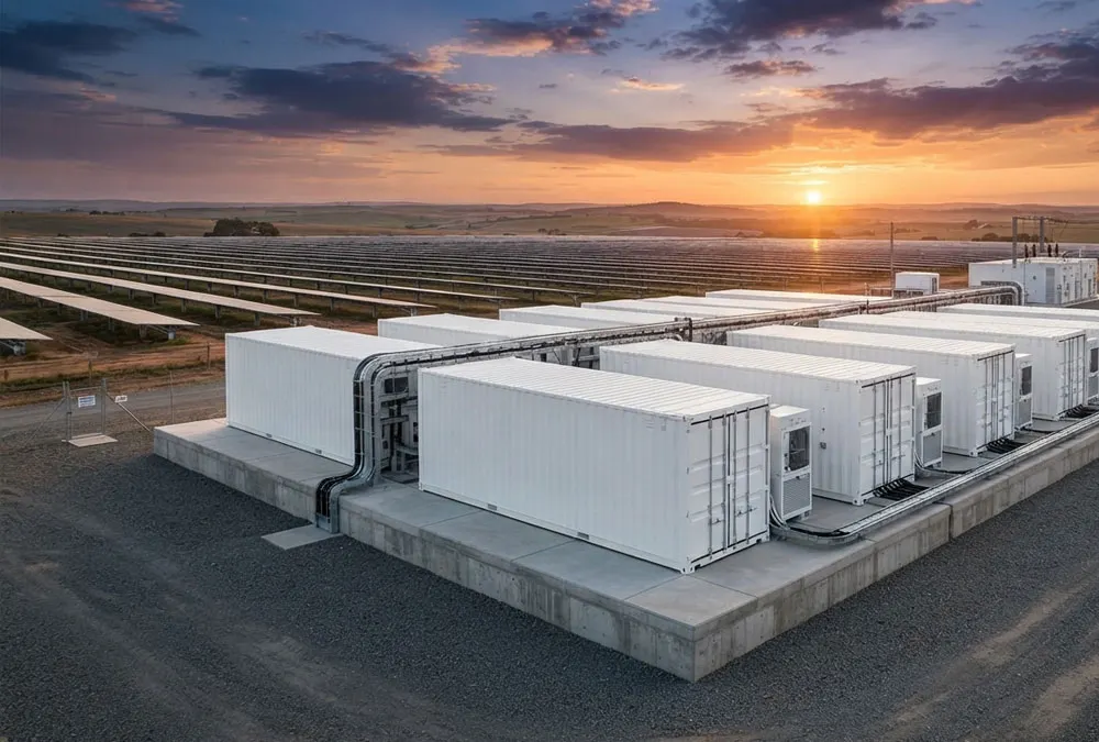 Containerized utility-scale energy storage system maximizing solar farm battery storage ROI